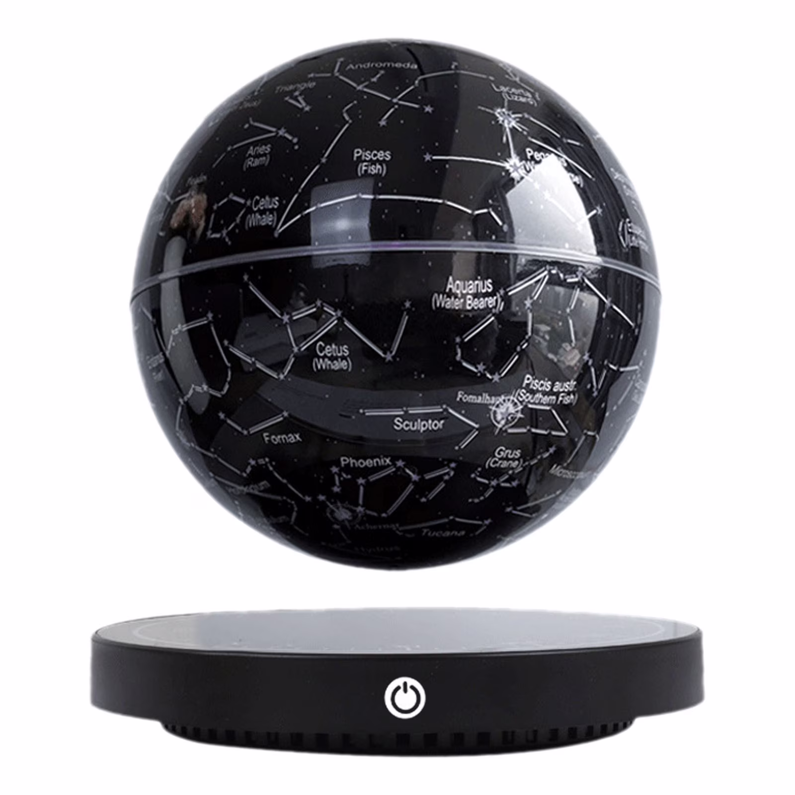 Magnetic Levitation Planet Light-Office Decor-Floating Globe Levitating Globe with Led Lights 360�� Rotating Floating Globes for Home Desk Decor Tech for Kids Teacher Friend(Black-)