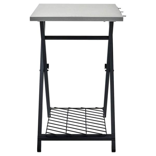 Sammenleggbart bord 90x58x72 cm stål/svart