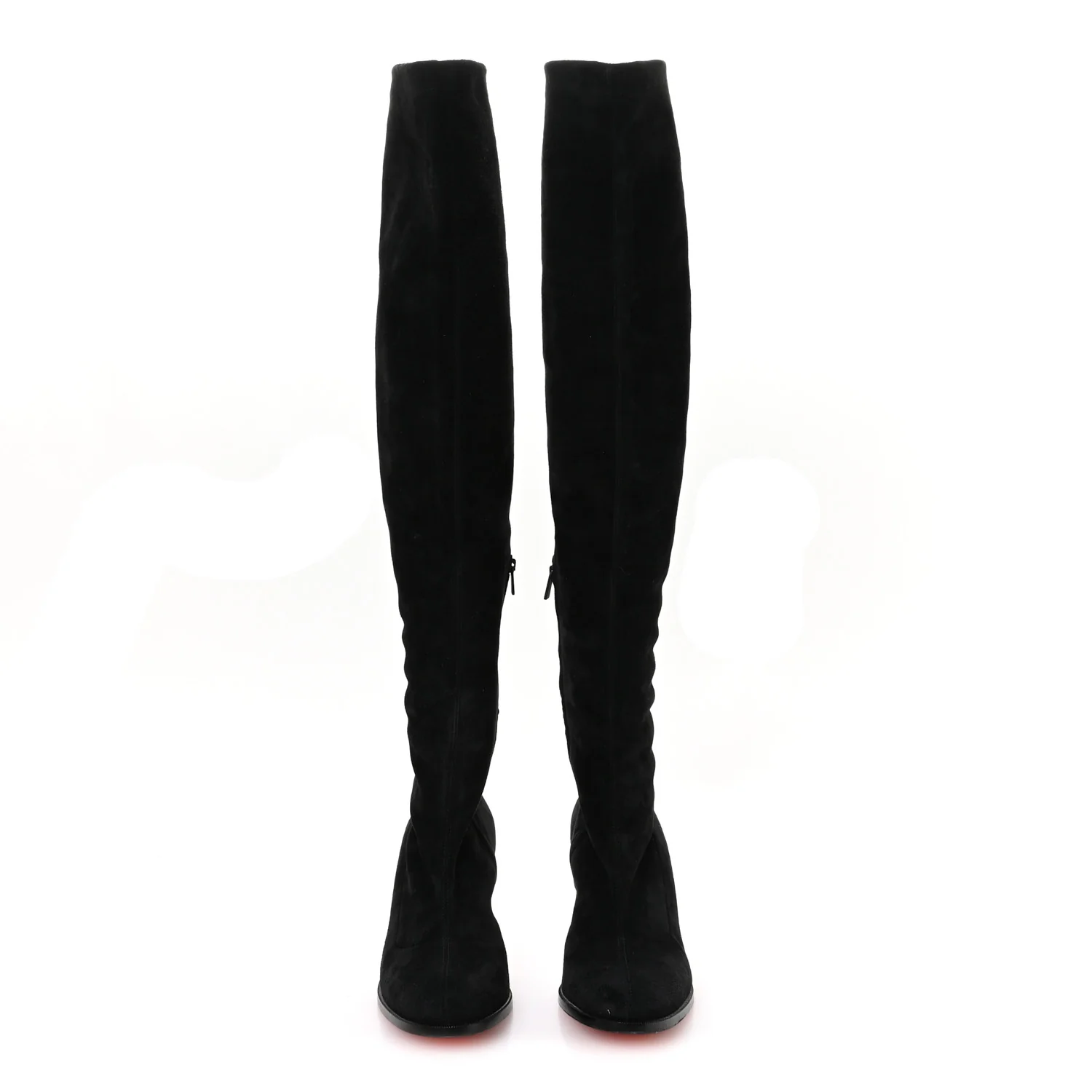 Veau Velours Stretchadoxa Botta Alta 70mm Boots 37 Black