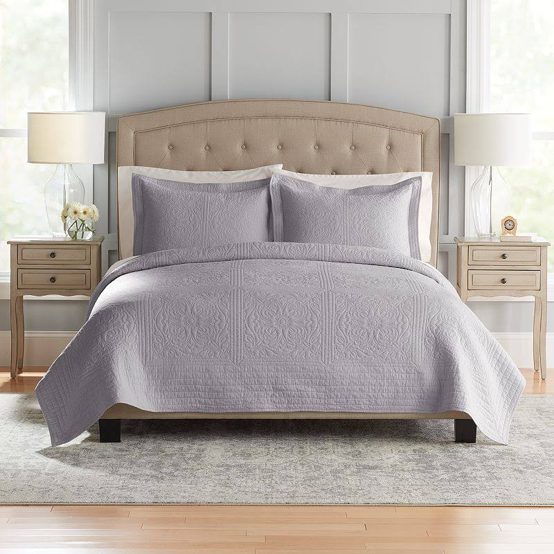 Croft & Barrow Anna Solid Quilt or Sham, Grey, Std Sham