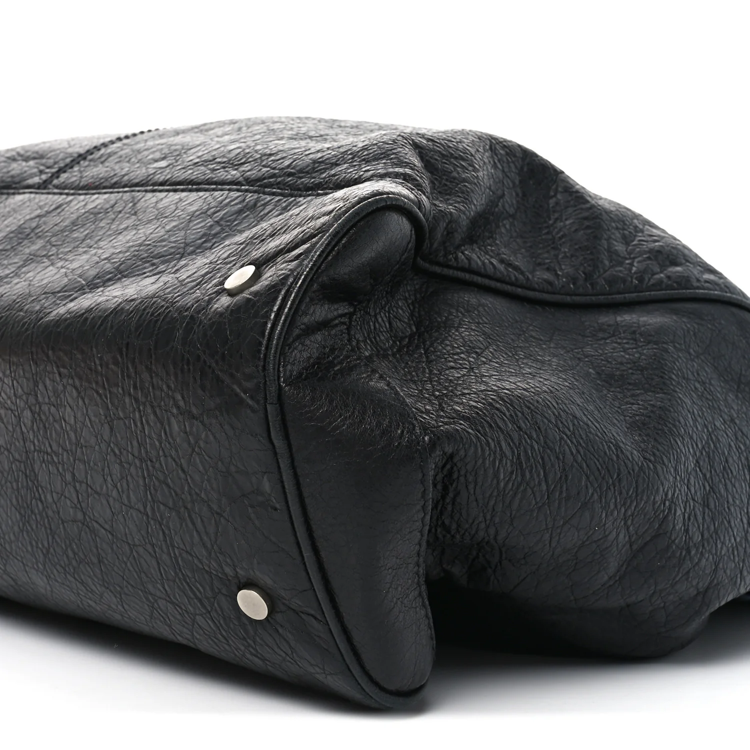 Agneau Classic Silver Hardware Weekender Black