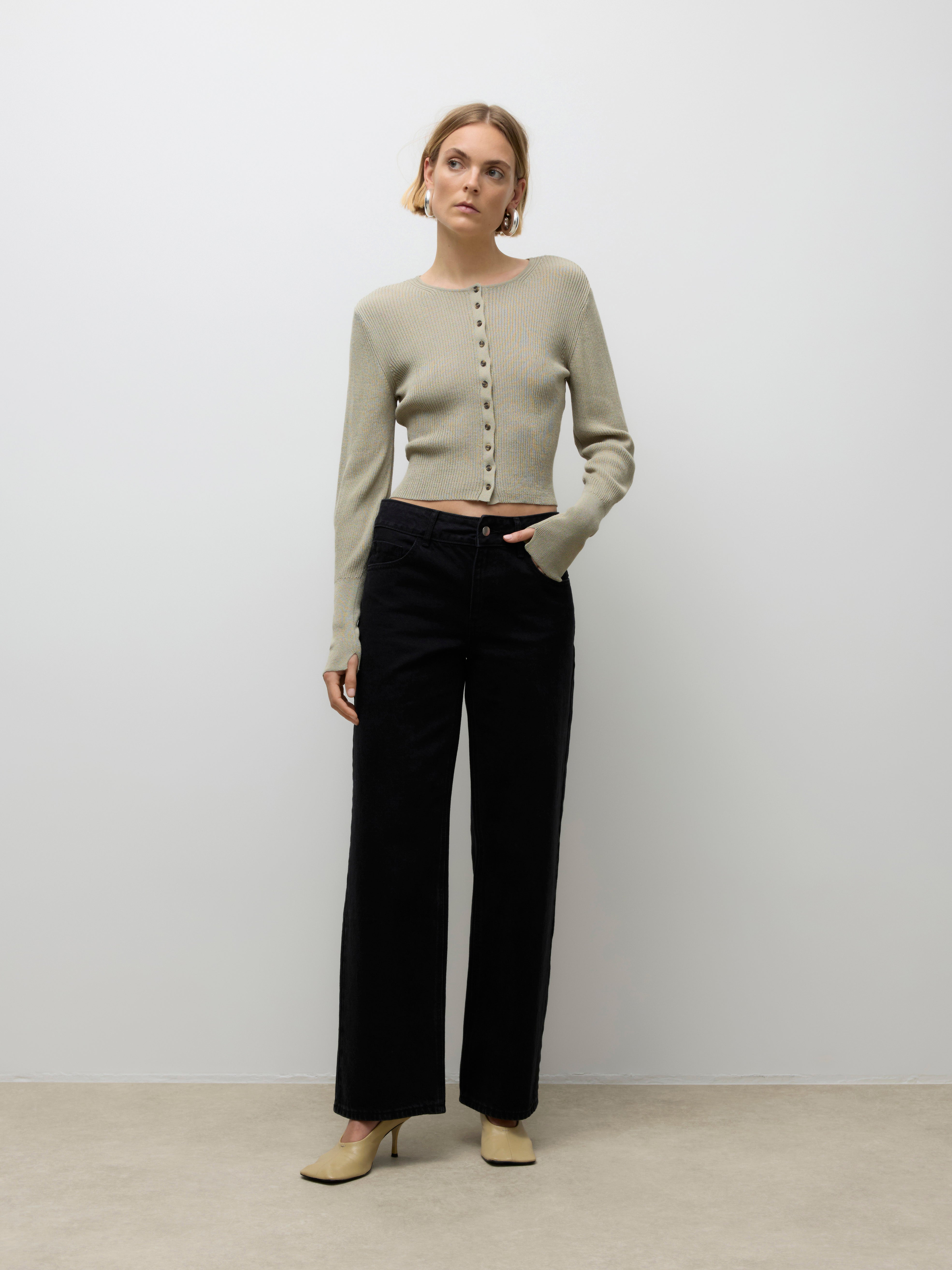 VERO MODA® AWRENA Mid rise Wide Leg Fit Jeans