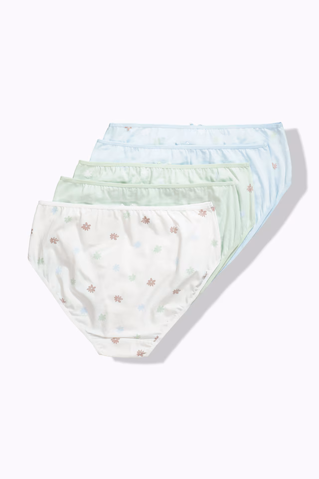 5 Pack Midi Briefs- Floral