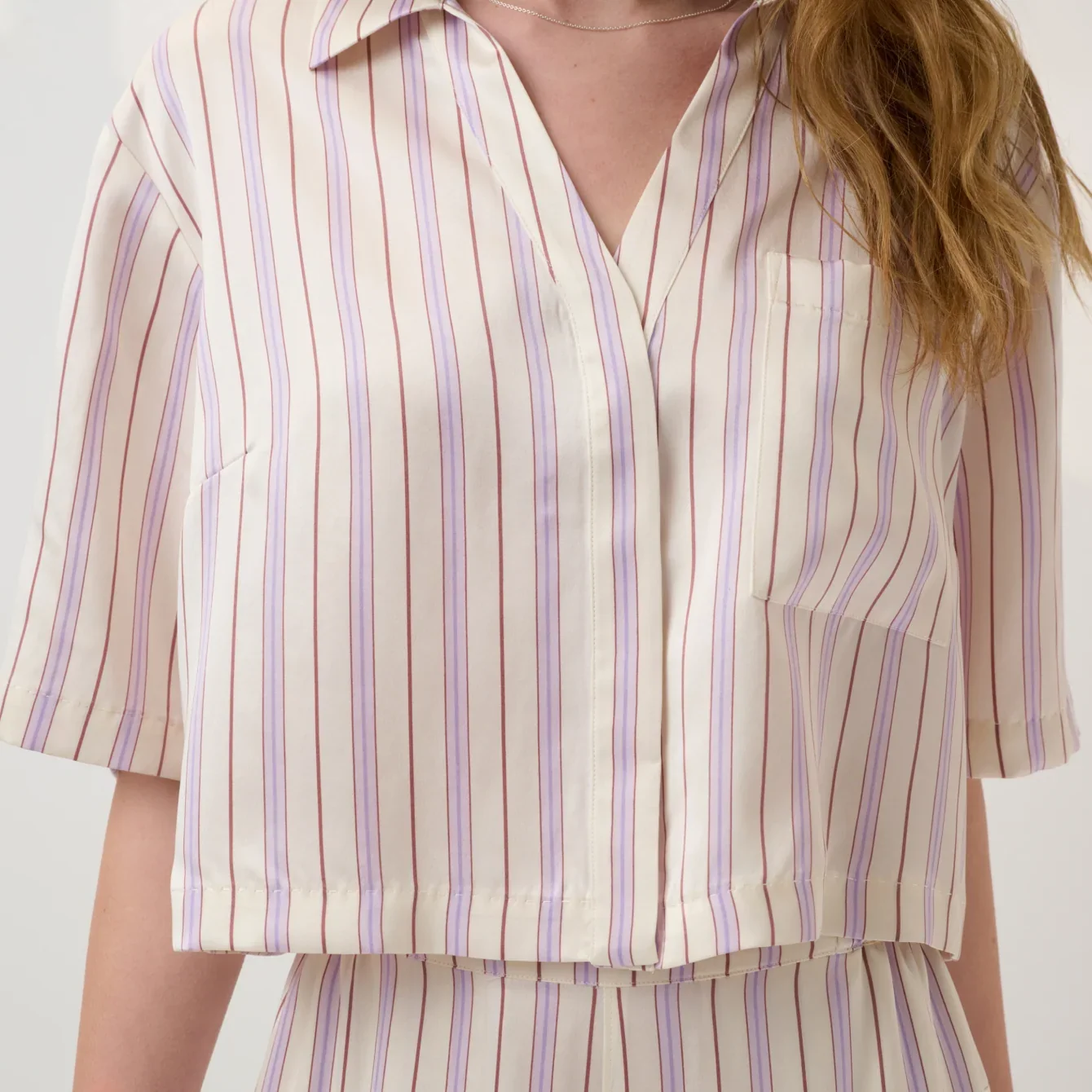 Washable Silk High Rise Pant Set