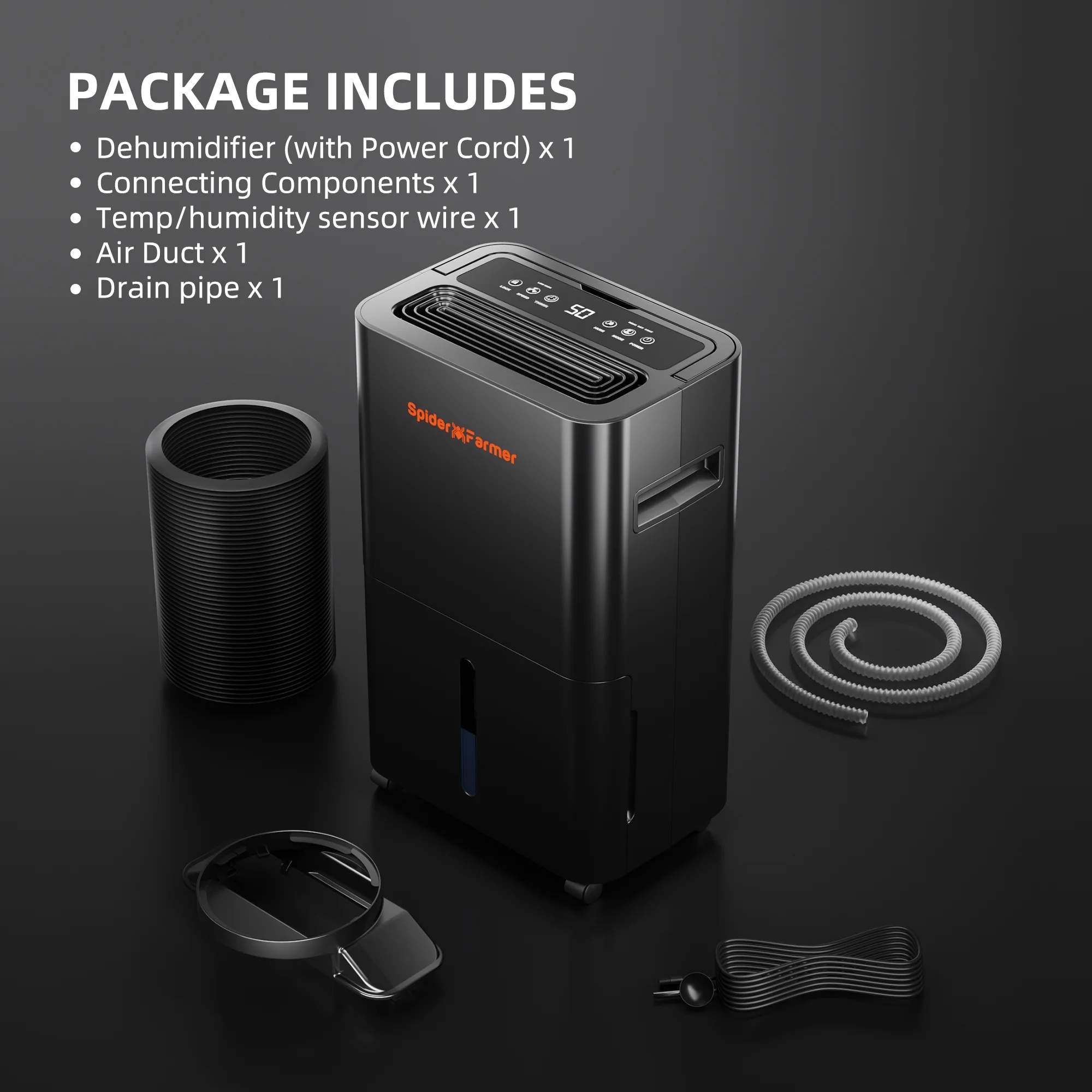 32 Pint Dehumidifier with Drain Hose for Grow Tent and Grow Room - Image 9