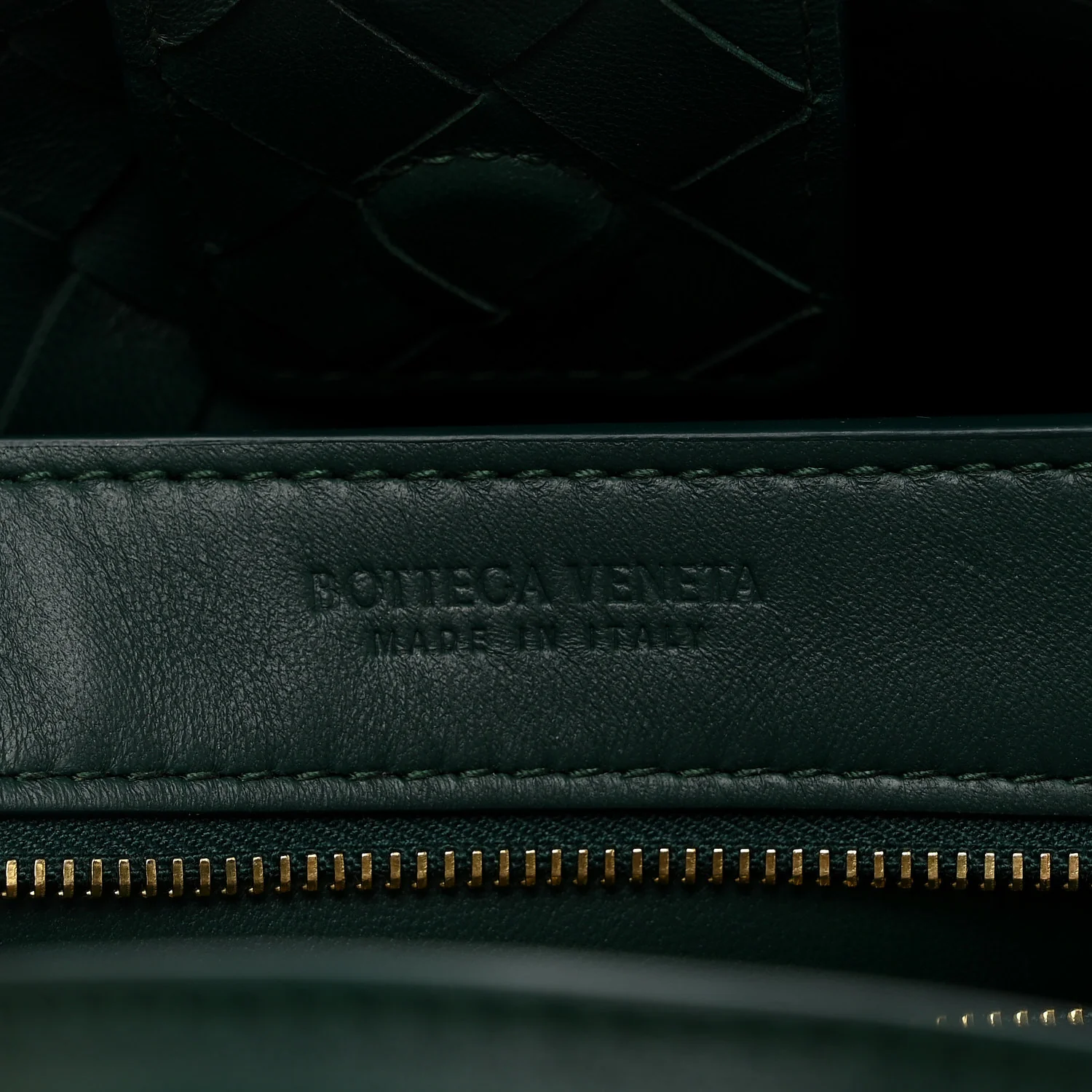 Nappa Intrecciato Small Andiamo Shoulder Bag Emerald Green