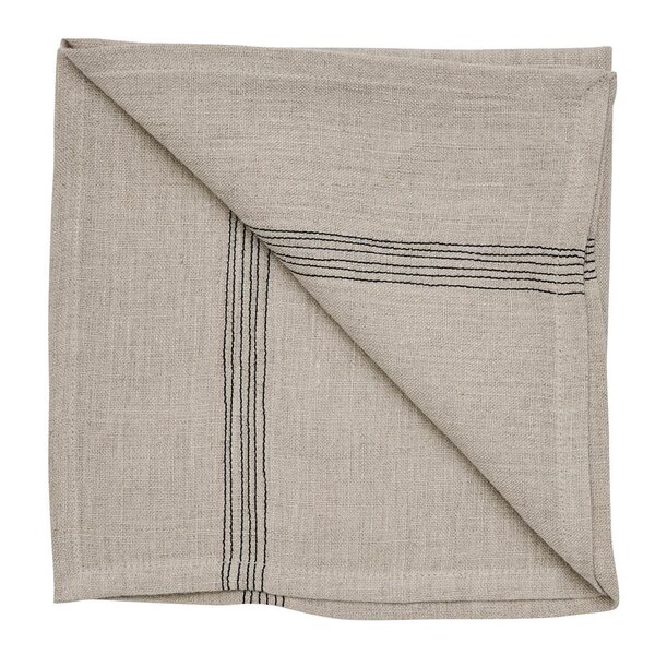 Livia tøyserviett 45x45 cm beige/svart