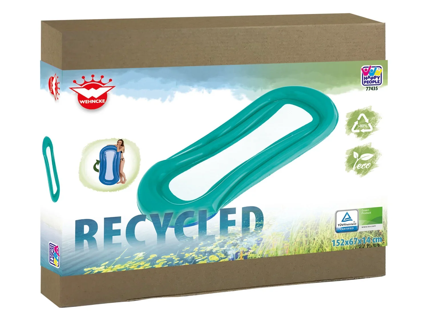 Happy People ECO Hamac  eau, 152 x 67 x 14 cm