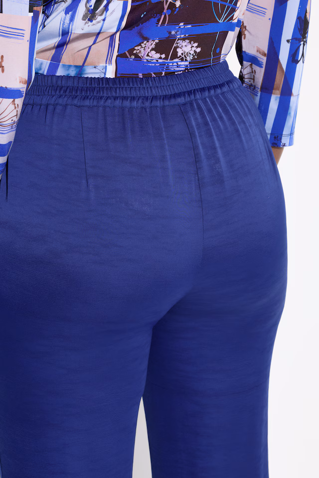 Textured Elastic Waistband Suit Pants