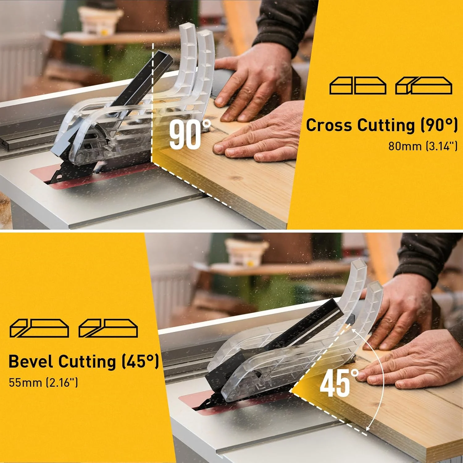 Marvtool 10 - Inch 15amp Table Saw 45&90 Degree Cutting Range Lightweight Portable Table Saw