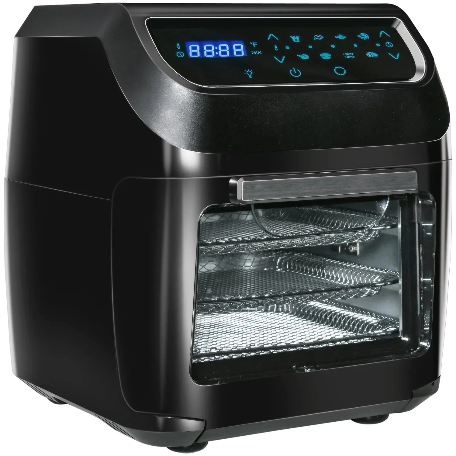 12QT Air Fryer Oven Combo, 8-IN-1, 1700W, LED Display, Black, Includes Accessories