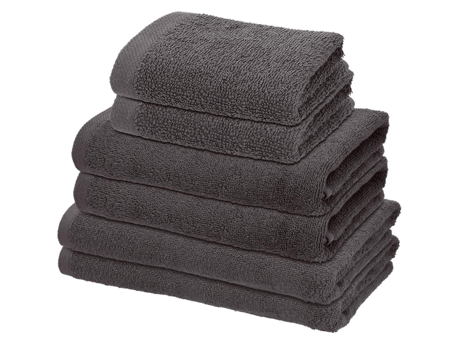 LIVARNO Lot de serviettes ponge, 6 pices