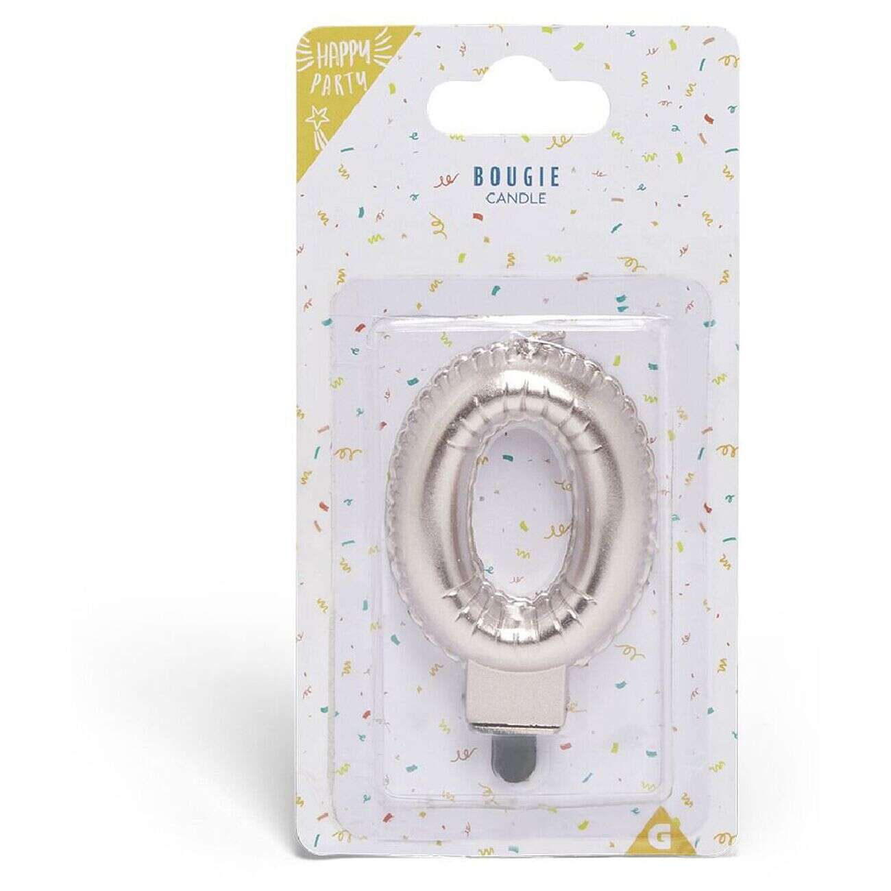 Bougie anniversaire chiffre 0 rose gold