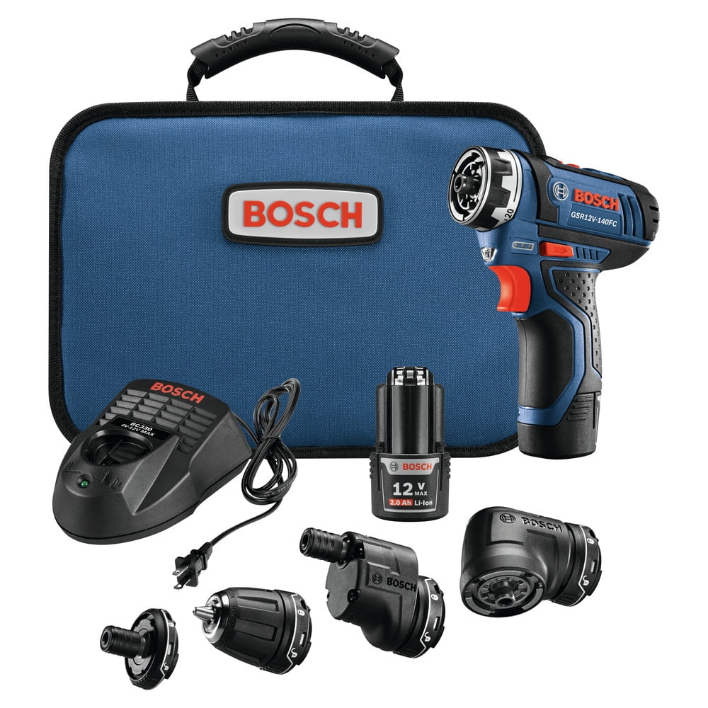 Restored GSR12V-140FCB22 12V Cordless Drill Driver, 2Ah, 265In-Lbs, 1300RPM, 5 Piece (Refurbished)