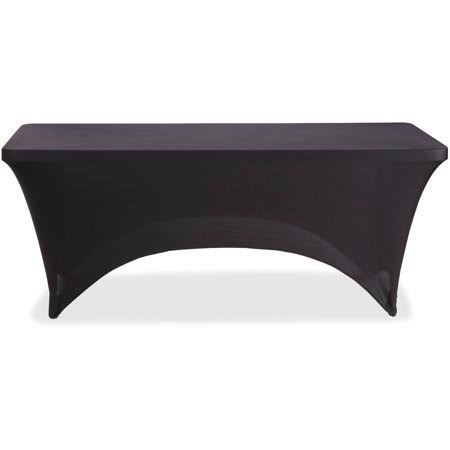 Iceberg Stretch-Fabric Table Cover Polyester/Spandex 30 Inches x 72 Inches Black