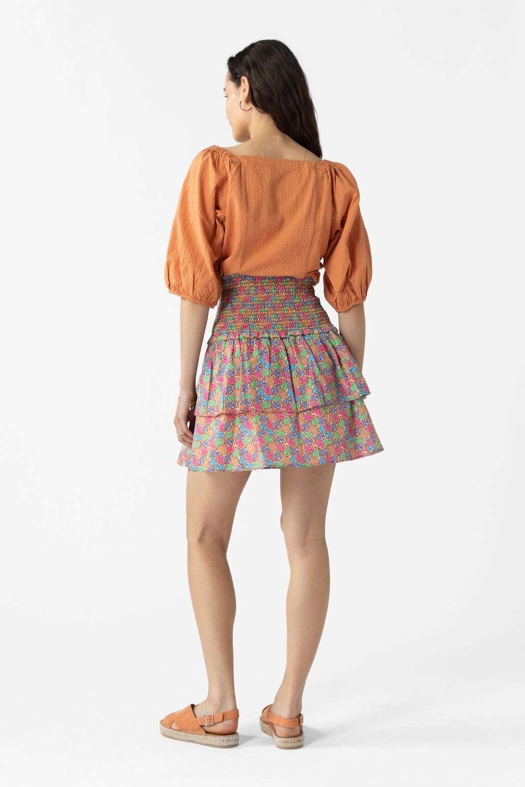 Multicolour rok met paisley print