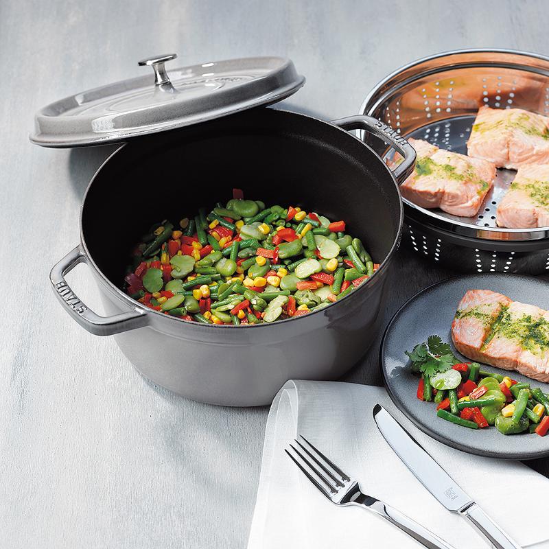 La Cocotte rund gryte 26 cm 5,2L grå