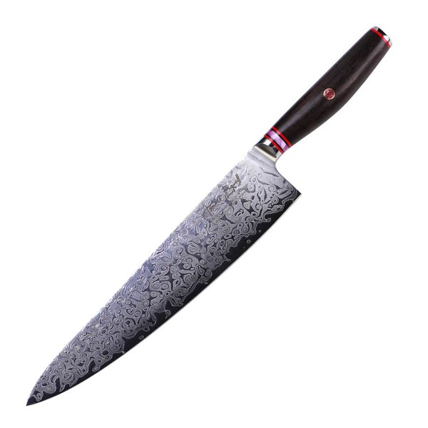 Skarp kokkekkniv 24 cm stål/tre