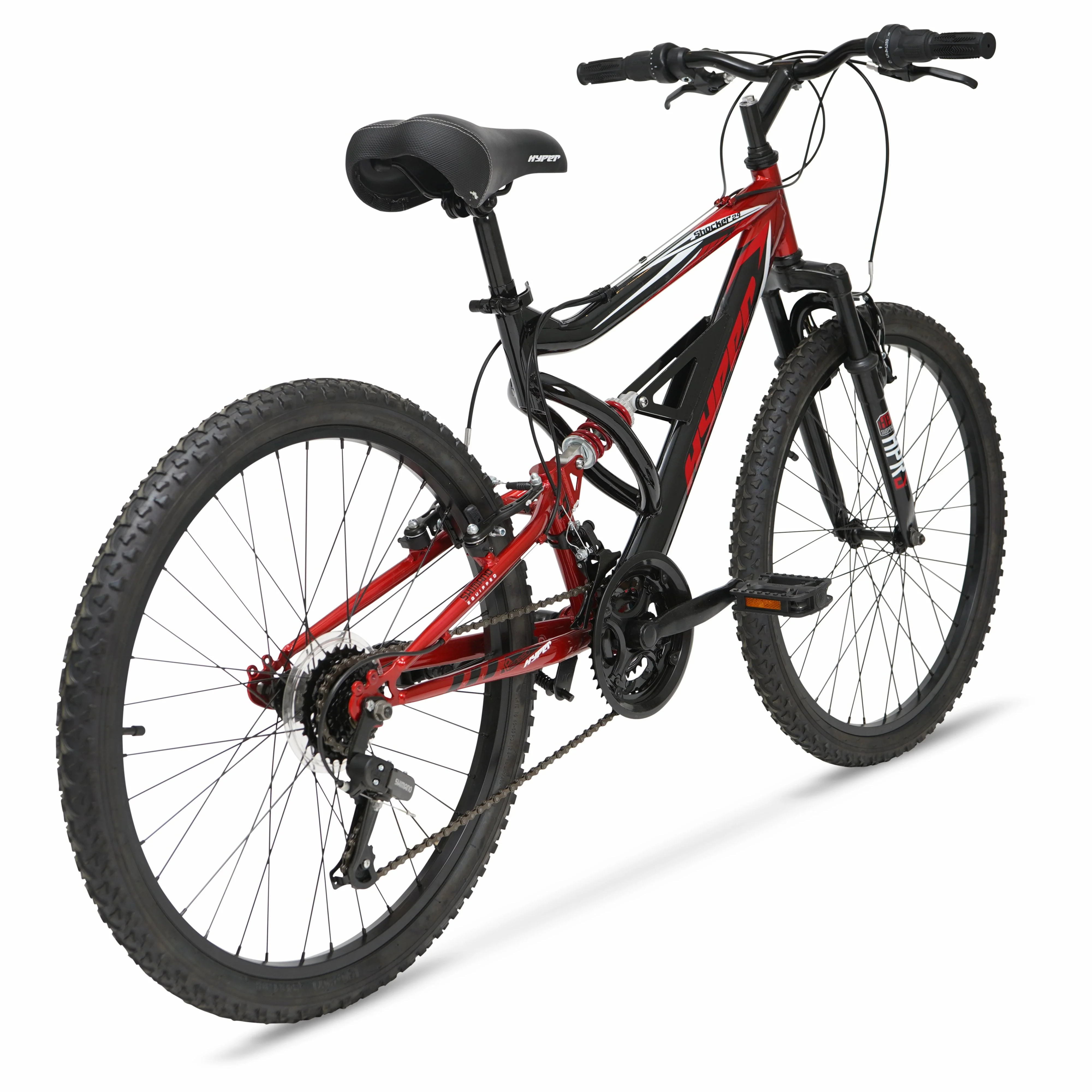 Bicycle 24" Shocker Mountain Bike, Kids, Red and Black
