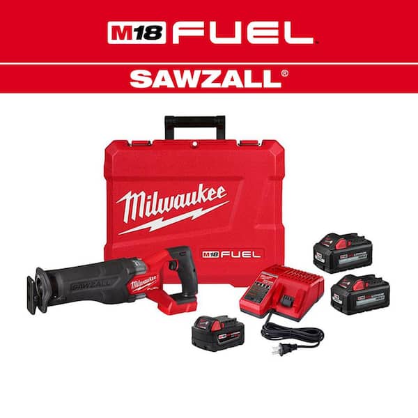 M18 FUEL 18V Lithium Ion Brushless Cordless SAWZALL Reciprocating Saw Kit with Two 6 0Ah Batteries