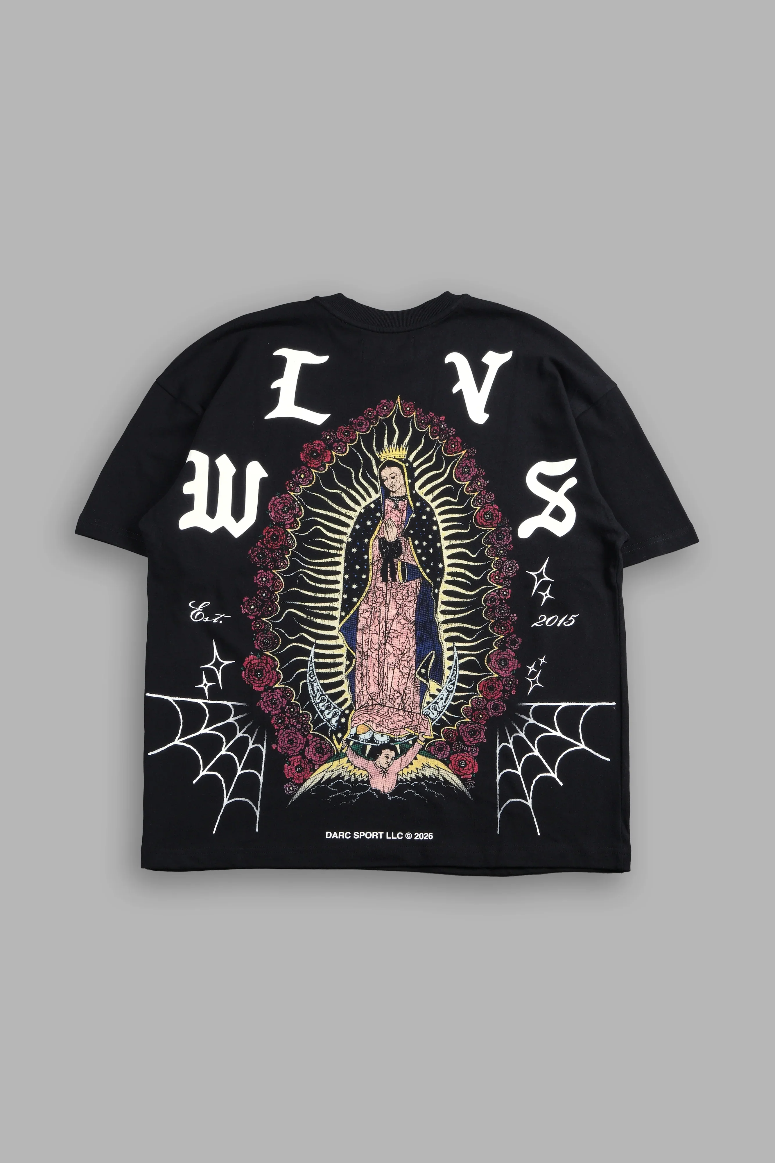 Dama De Las Rosas Premium Oversized Tee In Black