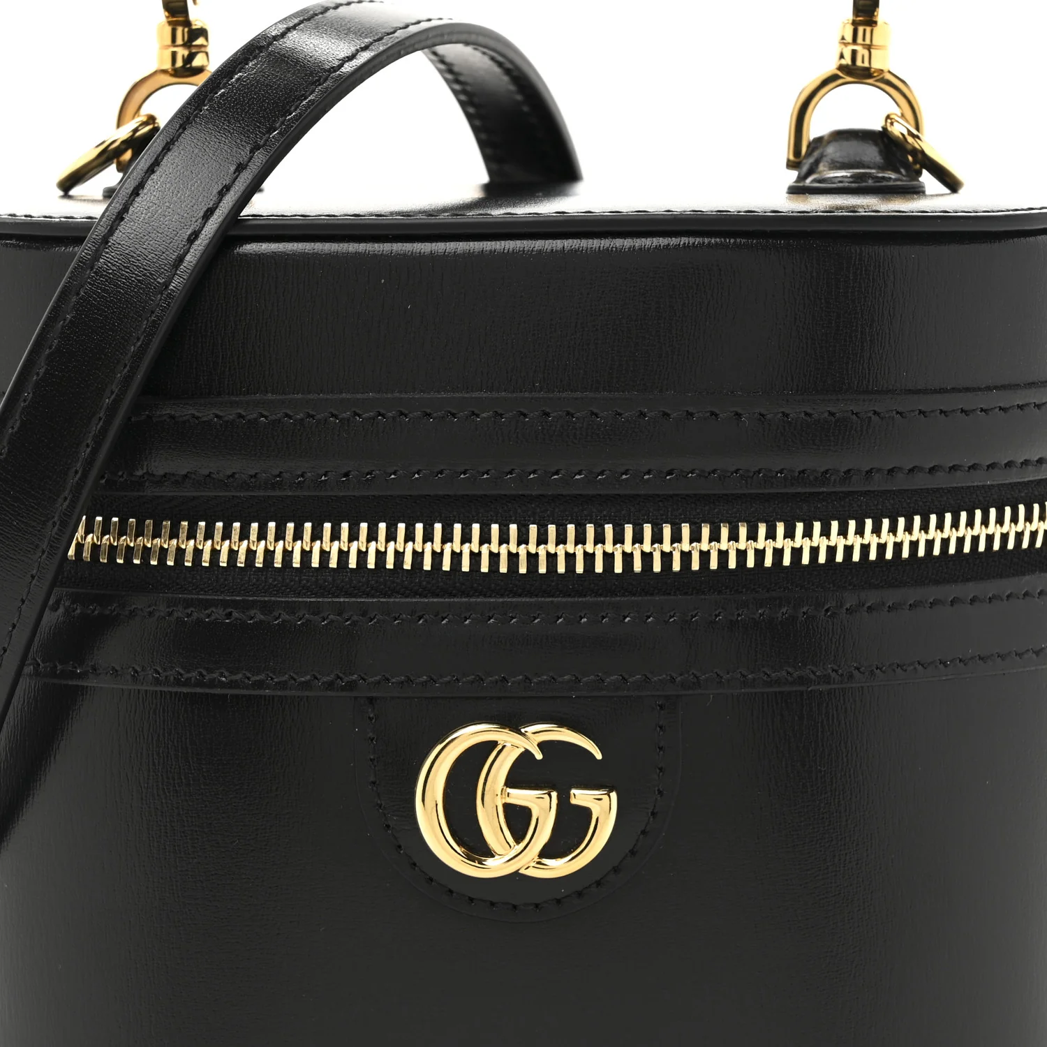 Calfskin Mini Bamboo Top Handle Shoulder Bag Black