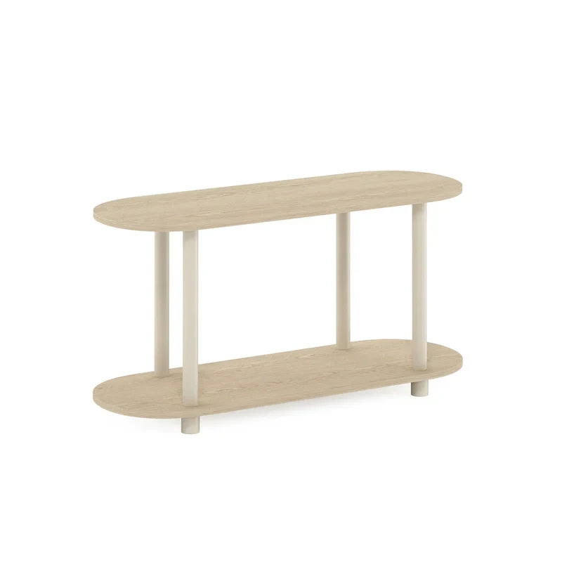Furinno Turn-N-Tube Tool-Free Contemporary Oval Side Table