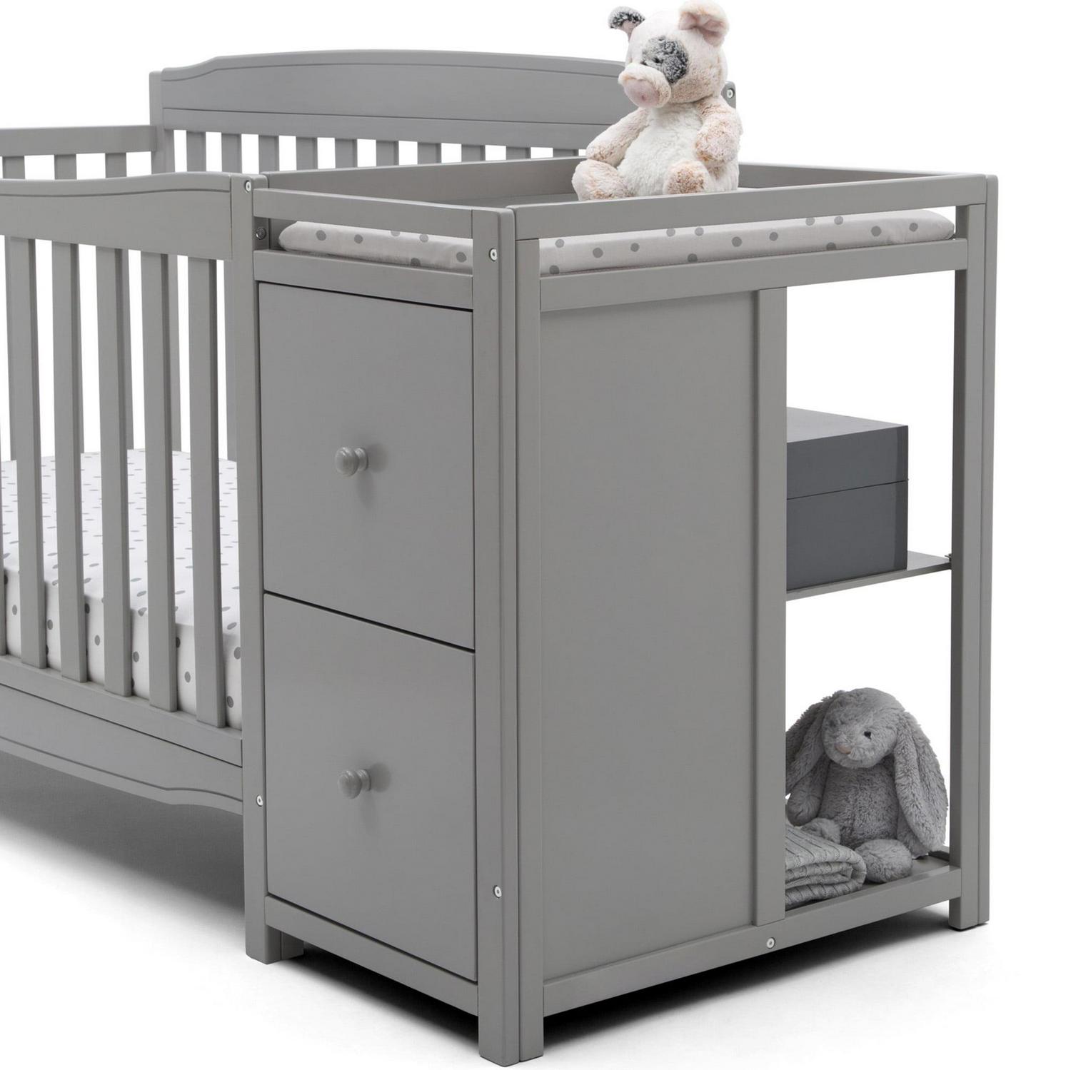 Mason 6-in-1 Convertible Crib and Changer. Gray - Image 7