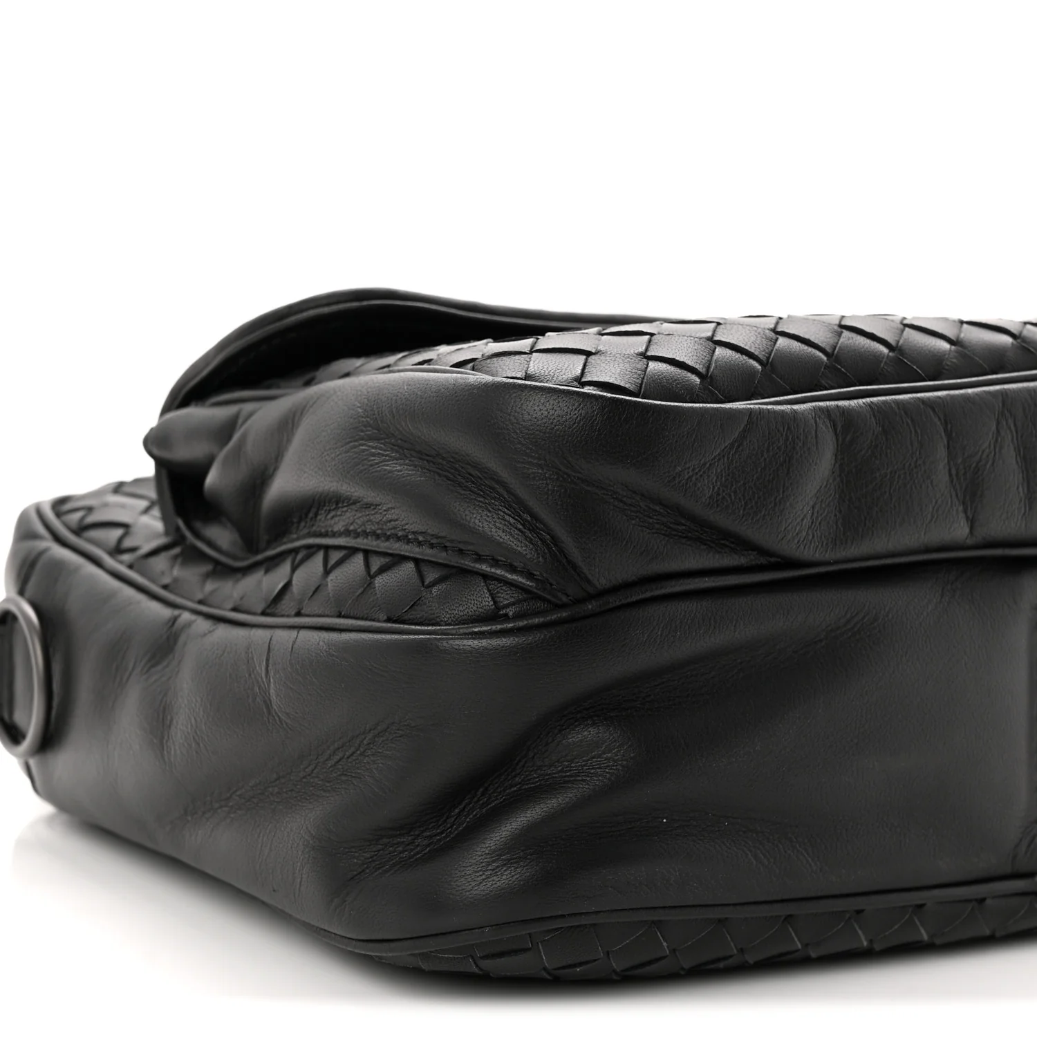 Nappa Intrecciato Messenger Bag Black
