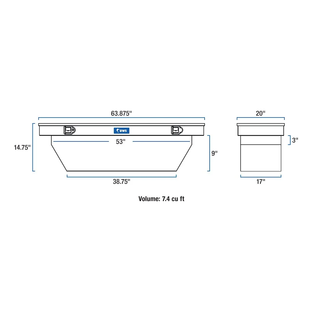 UWS/United Welding Services TBS-63-A-BLK UWSTBS-63-A-BLK BLACK/63 SINGLE LID DAKOTA QUAD/05-11 TACOMA