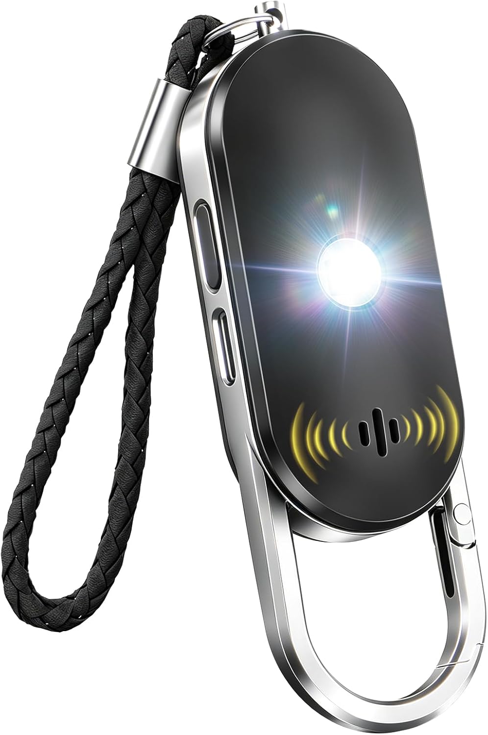 ISEYOU Personal Safety Alarm, 130dB Double Speakers Personal Alarms for Women, Strobe Light and Low Battery Notice, Rechargeable Self Defense Keychain for Seniors College Girls Gift