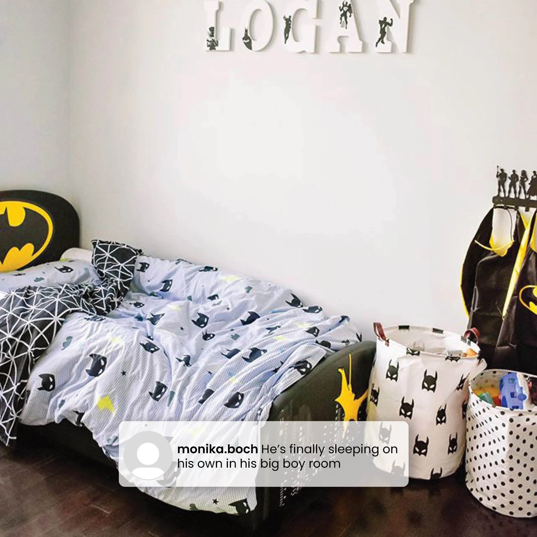 Batman Upholstered Twin Bed, Black(Batman) - Image 8