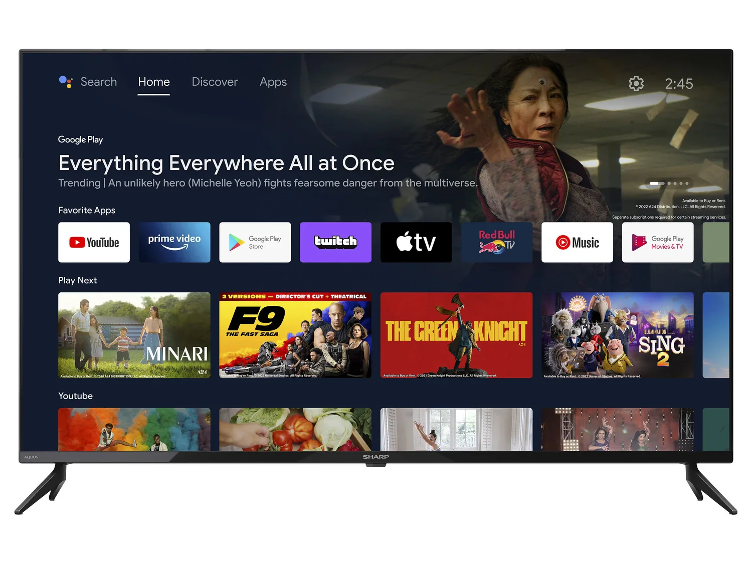 Sharp 4K UHD Android TV 43FL1EA, 43 pouces