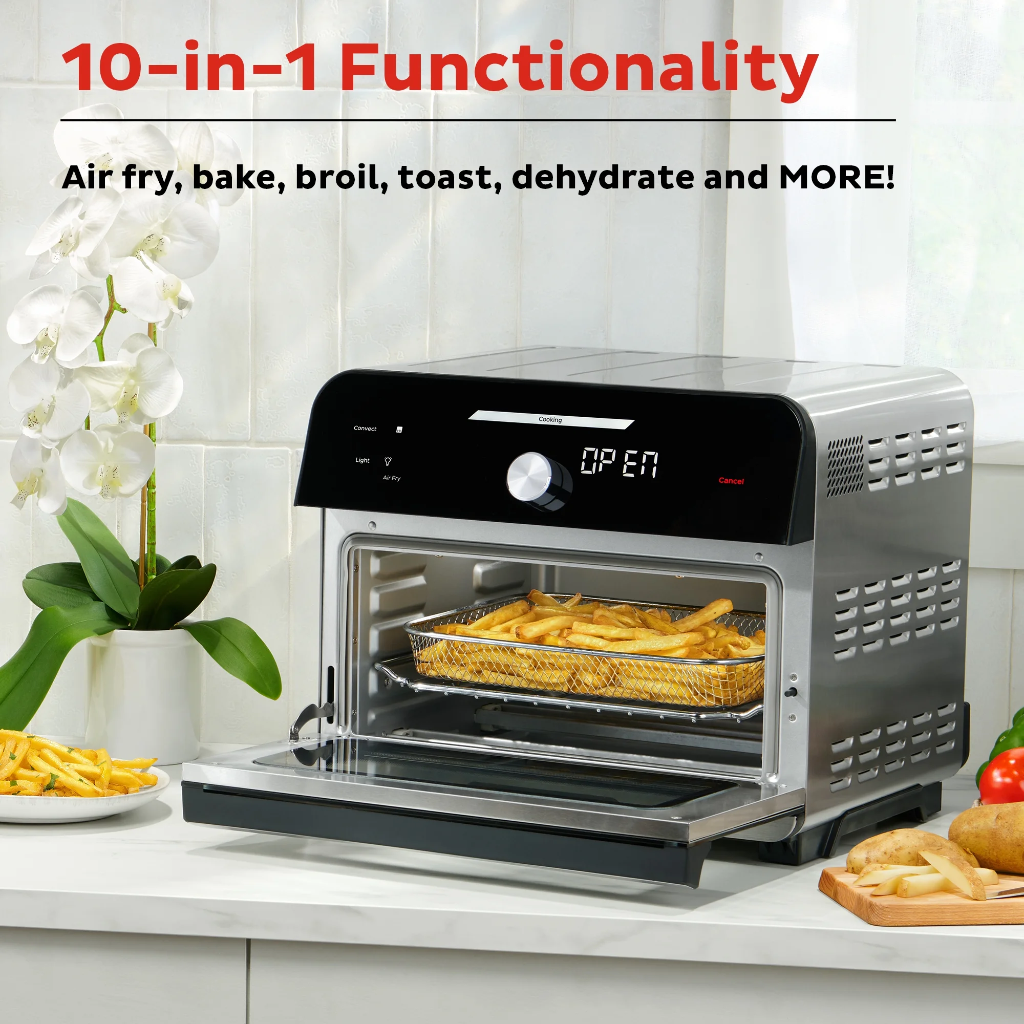 Instant Omni Plus 18 L Air Fryer Toaster Oven Combo with 10 - in - 1 Functions, from the Makers of Instant Pot