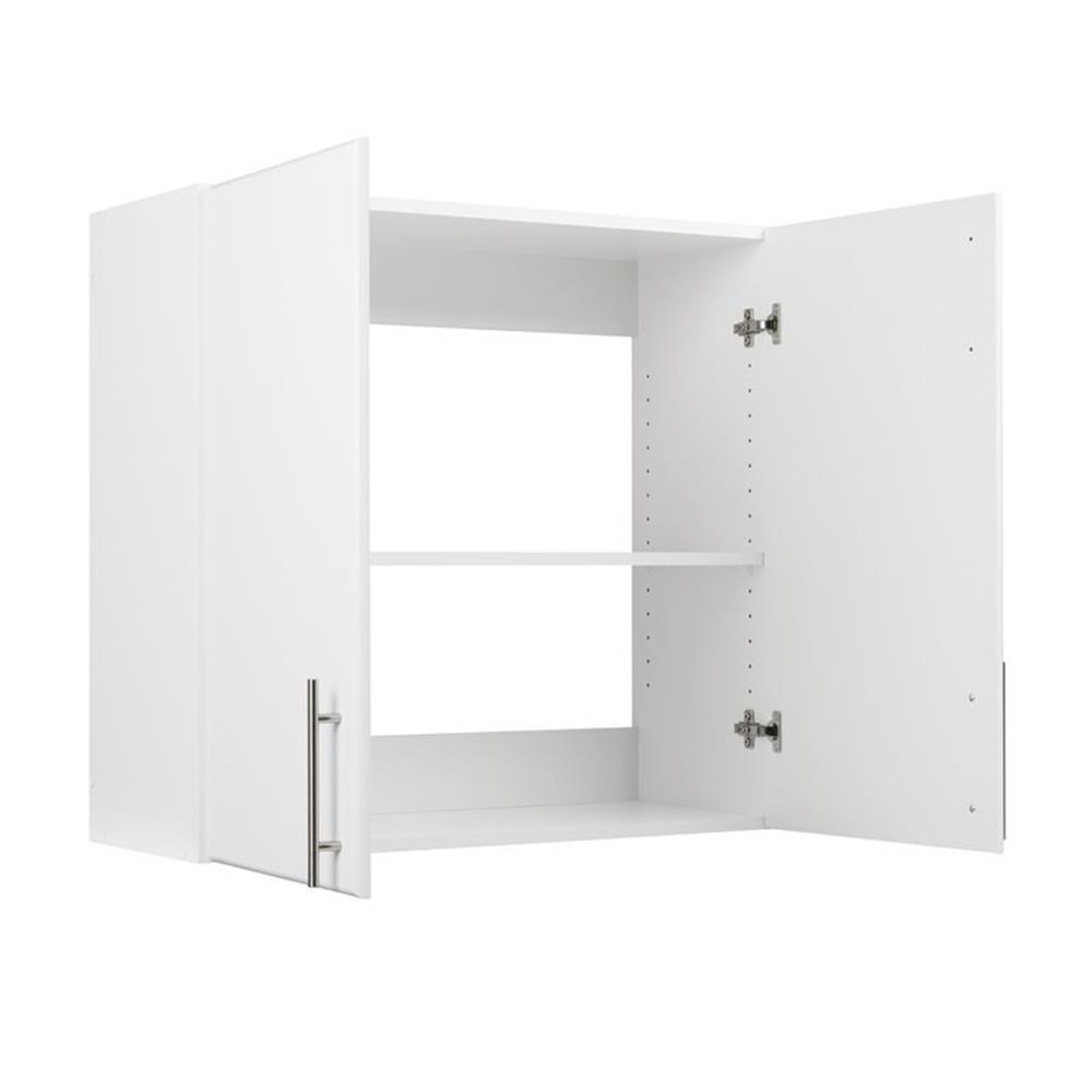 2 Piece Wood Wall Cabinet Set in White(White) Image 4