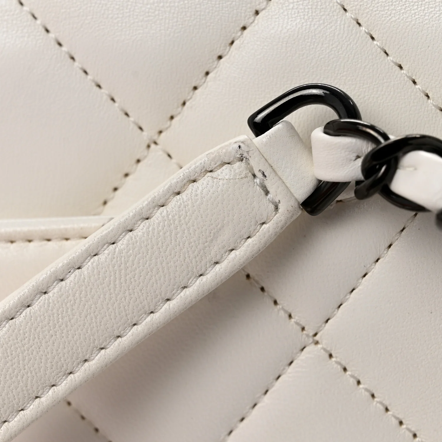 Lambskin Quilted Small Trendy CC Dual Handle Flap Bag White