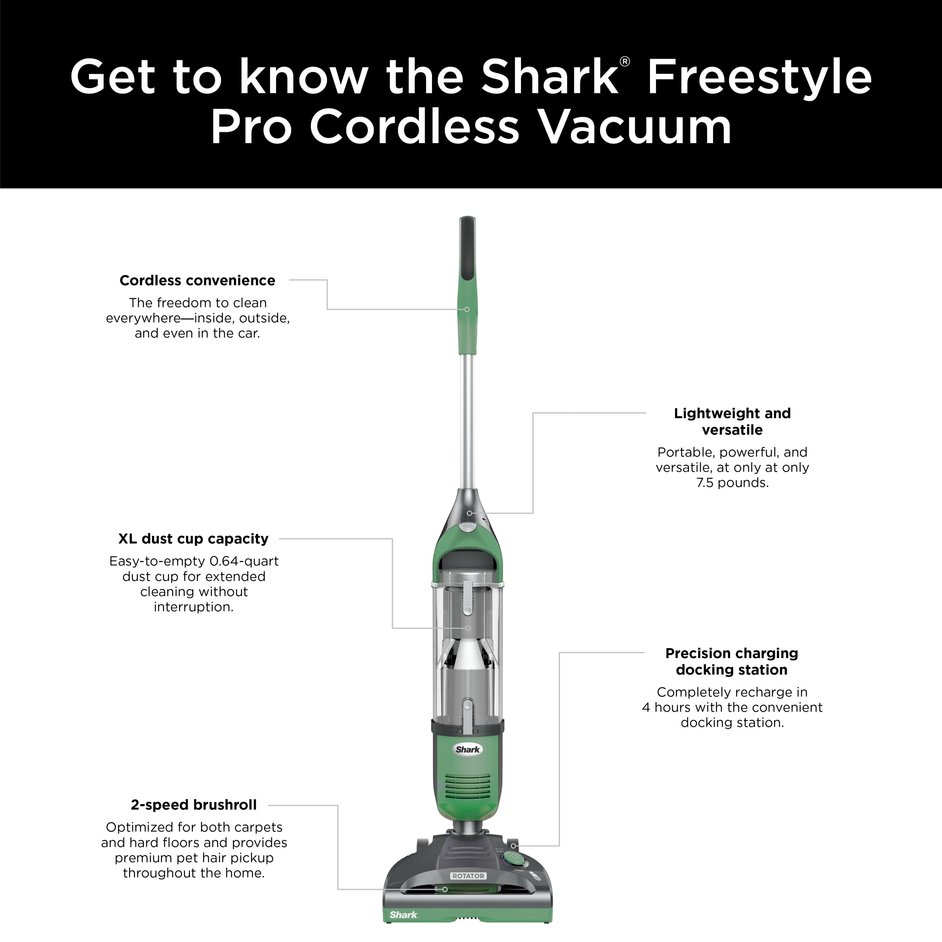 Freestyle Pro Cordless Vacuum with Precision Charging Dock SV1114 - Image 8