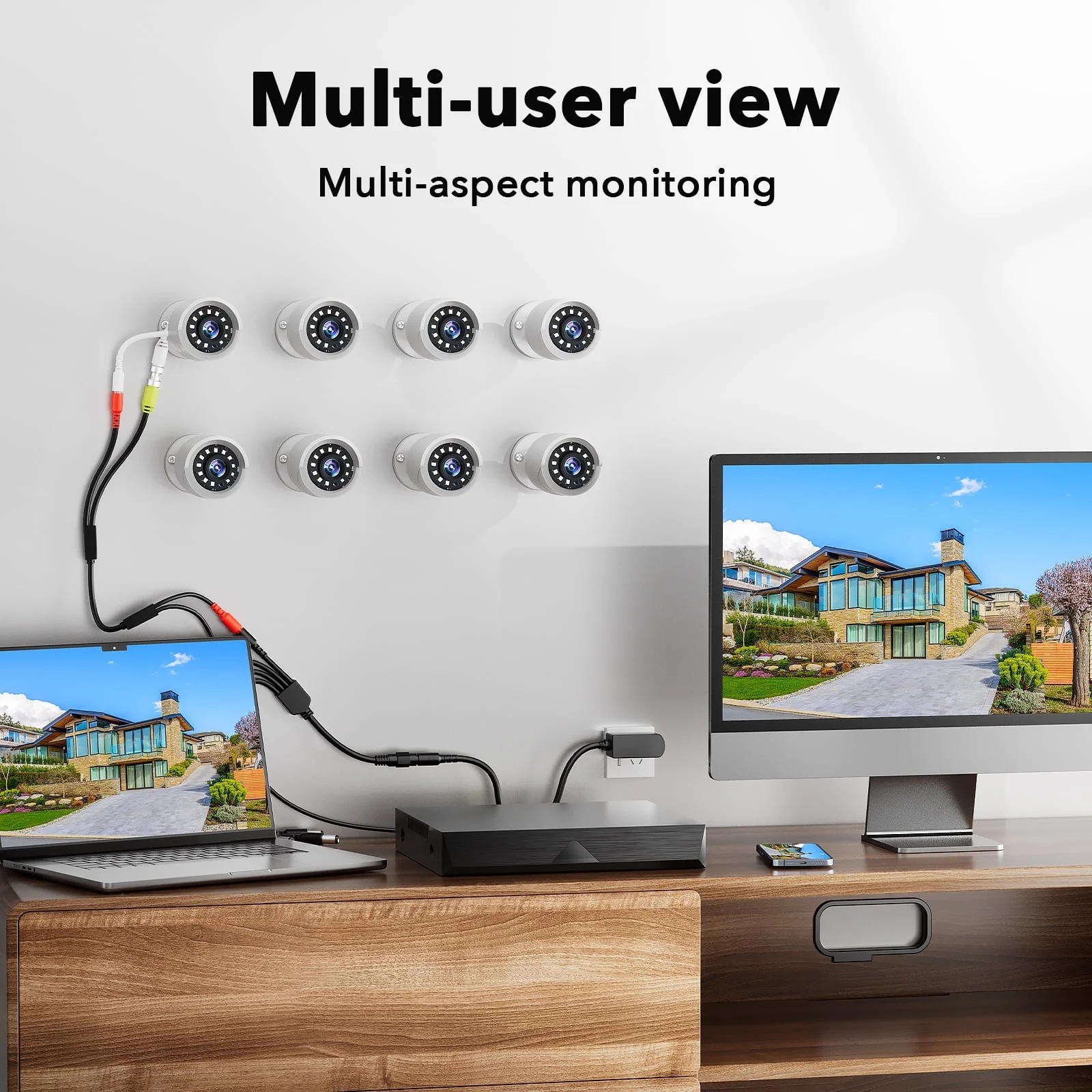 SC35 8CH CCTV Security Camera System Outdoor with 3TB Hard Drive 8pcs Wired 1080P Bullet Surveillance Cameras HDMI Connector - Image 4