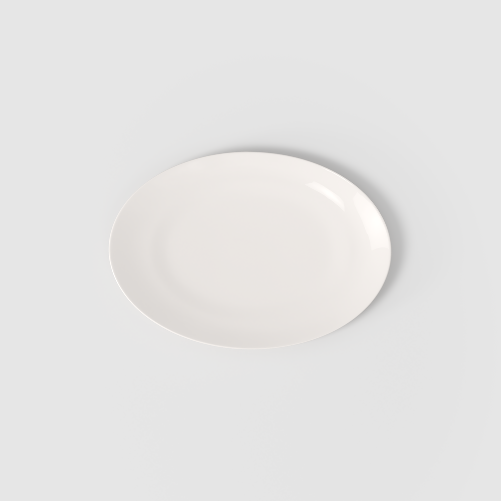 For Me Serving Platter - White, Premium Porcelain