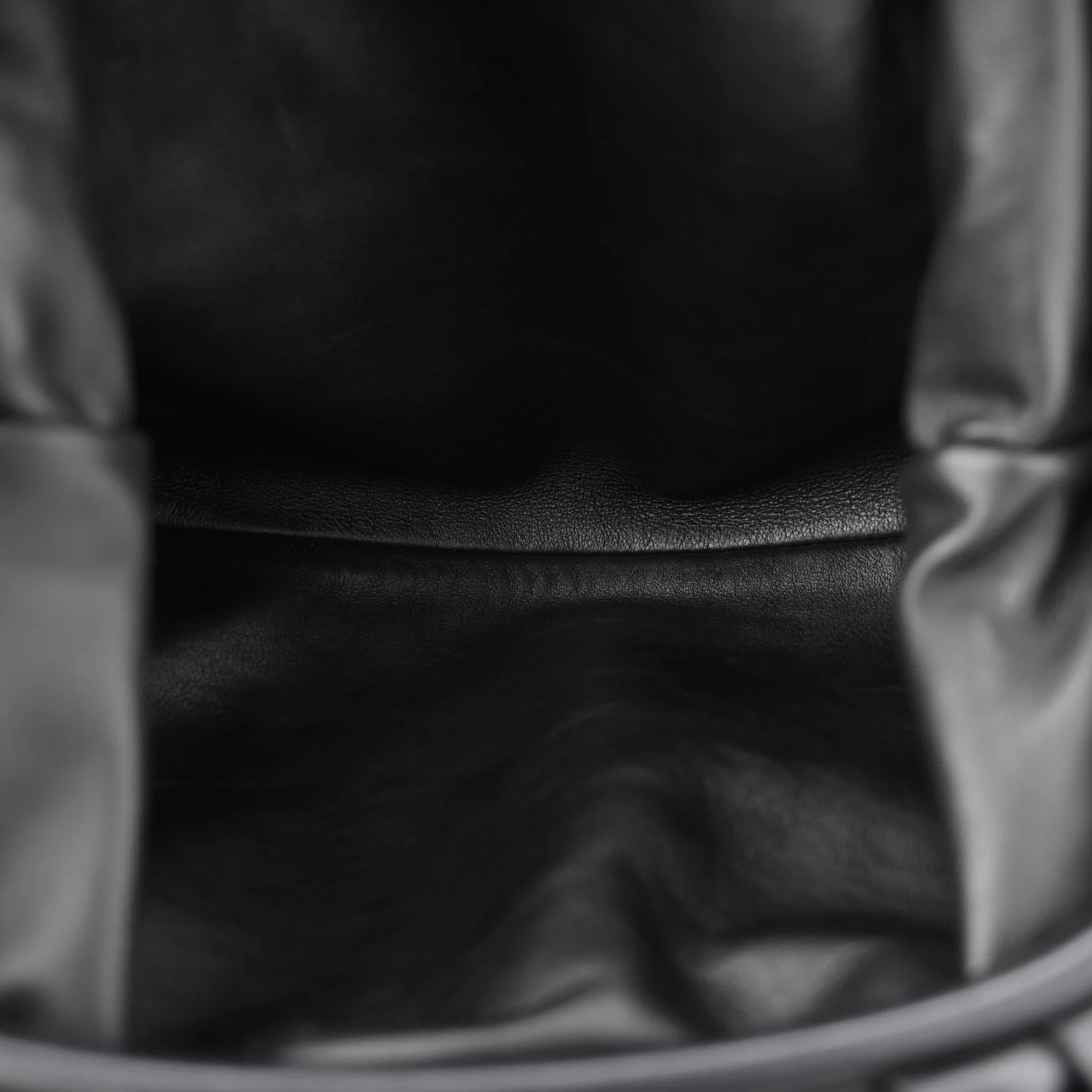Smooth Butter Calf The Pouch Oversized Clutch Black