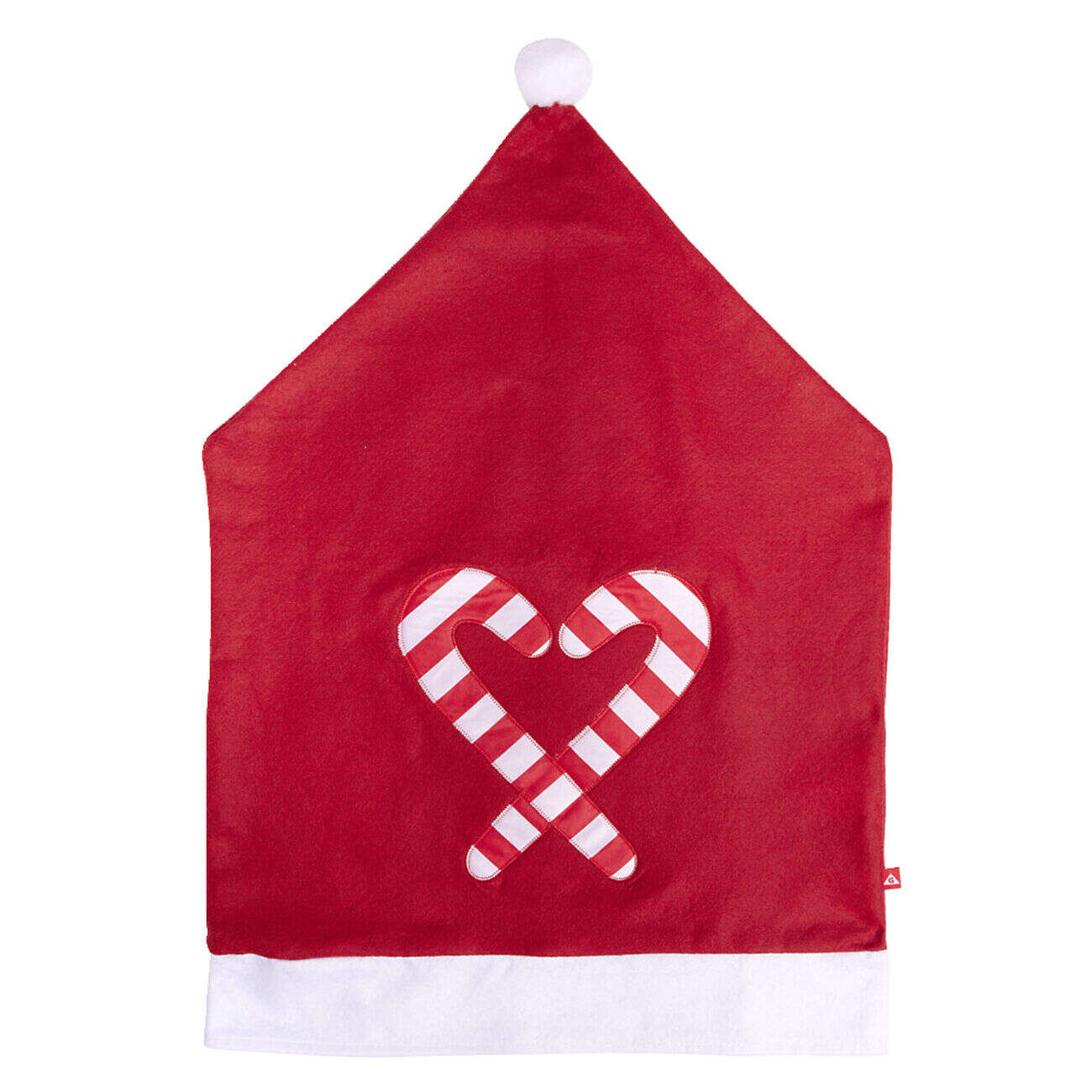 Housse de chaise Noël à pompon rouge et blanche 48x70cm (4 modèles)