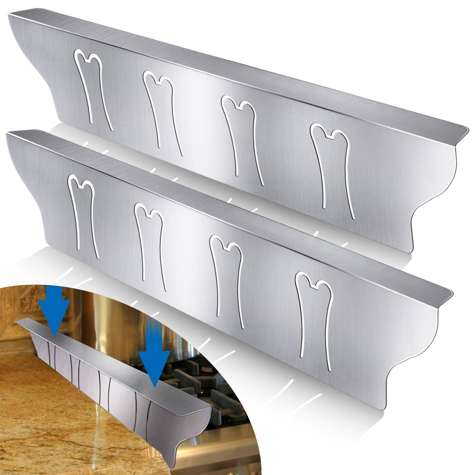 OneAmg Stove Gap Covers - Stainless Steel, Kitchen Stove Counter Gap Cover Range Filler Heat Resistant & Easy to Clean Gap Filler, Gaps Between Oven