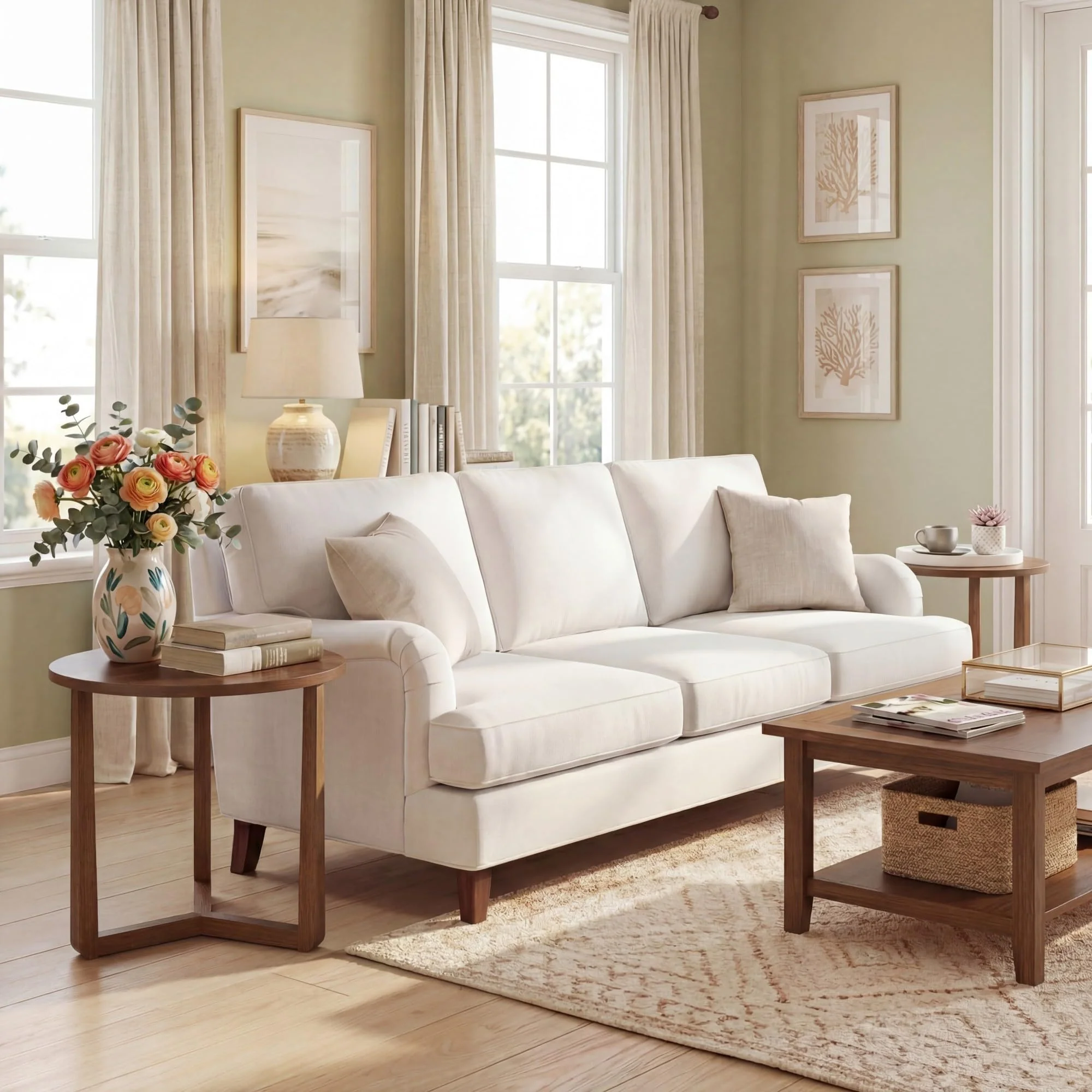 Tangkula Farmhouse Side Table | 22.5