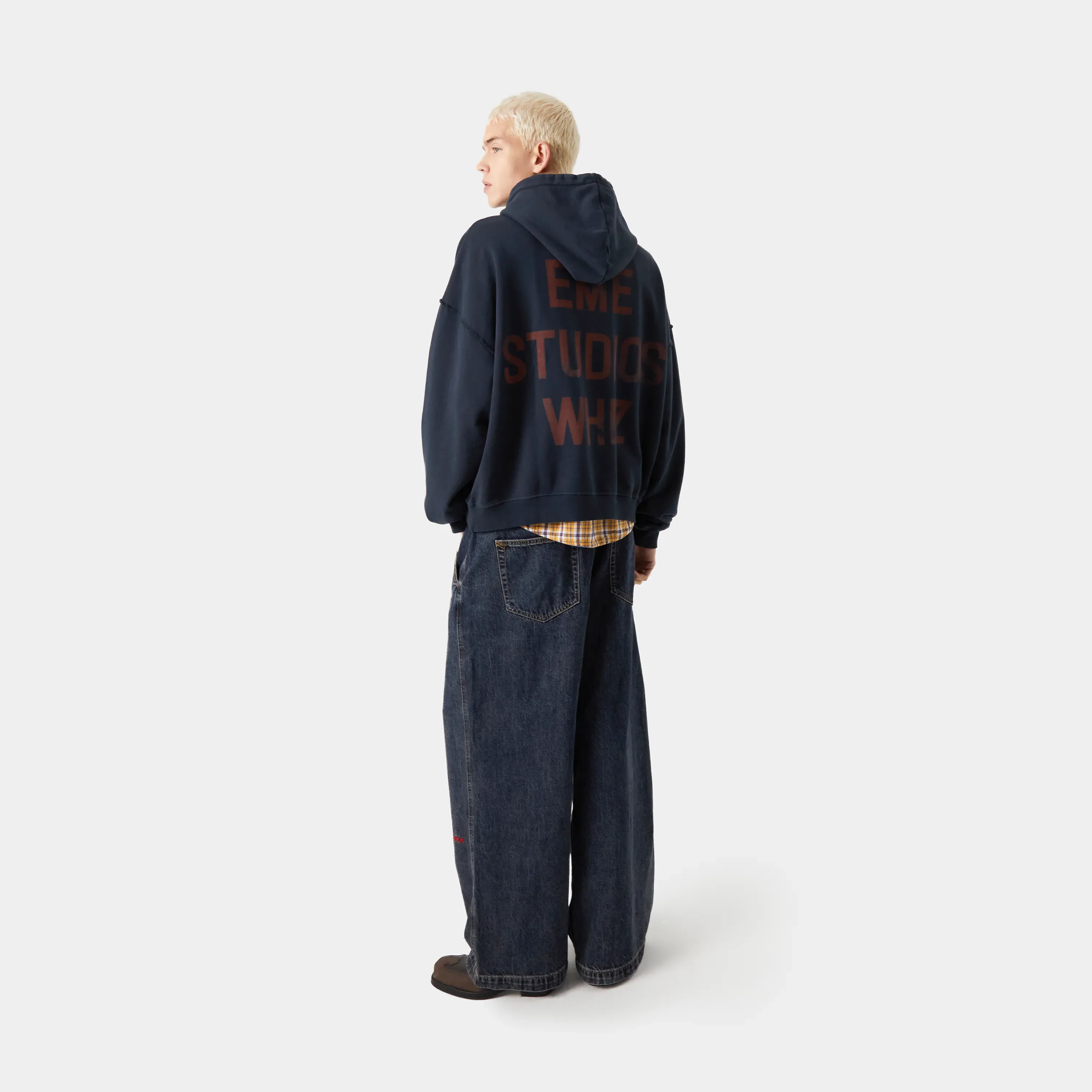 Whiz Navy Oversized Hoodie