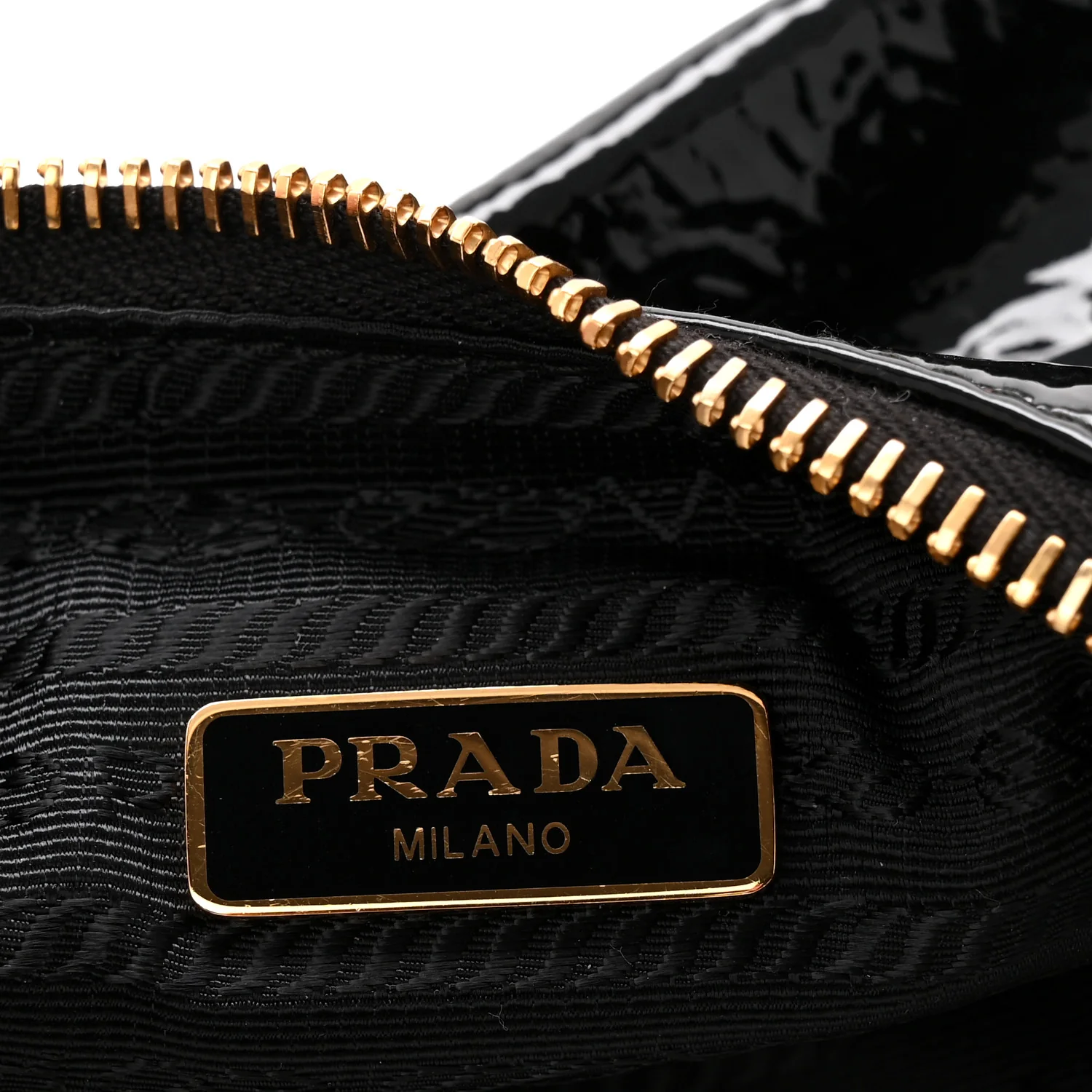 Patent Naplak Re-Edition 2005 Shoulder Bag With Charm Black
