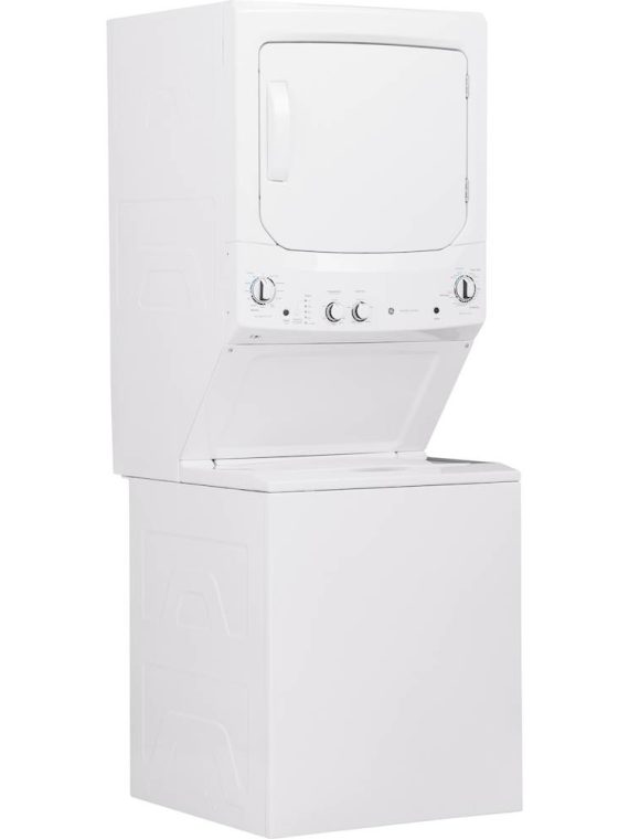 Centre de buanderie 2025 avec laveuse à chargement par le haut de 3,8 pi³ et sécheuse électrique de 5,9 pi³ – Blanc