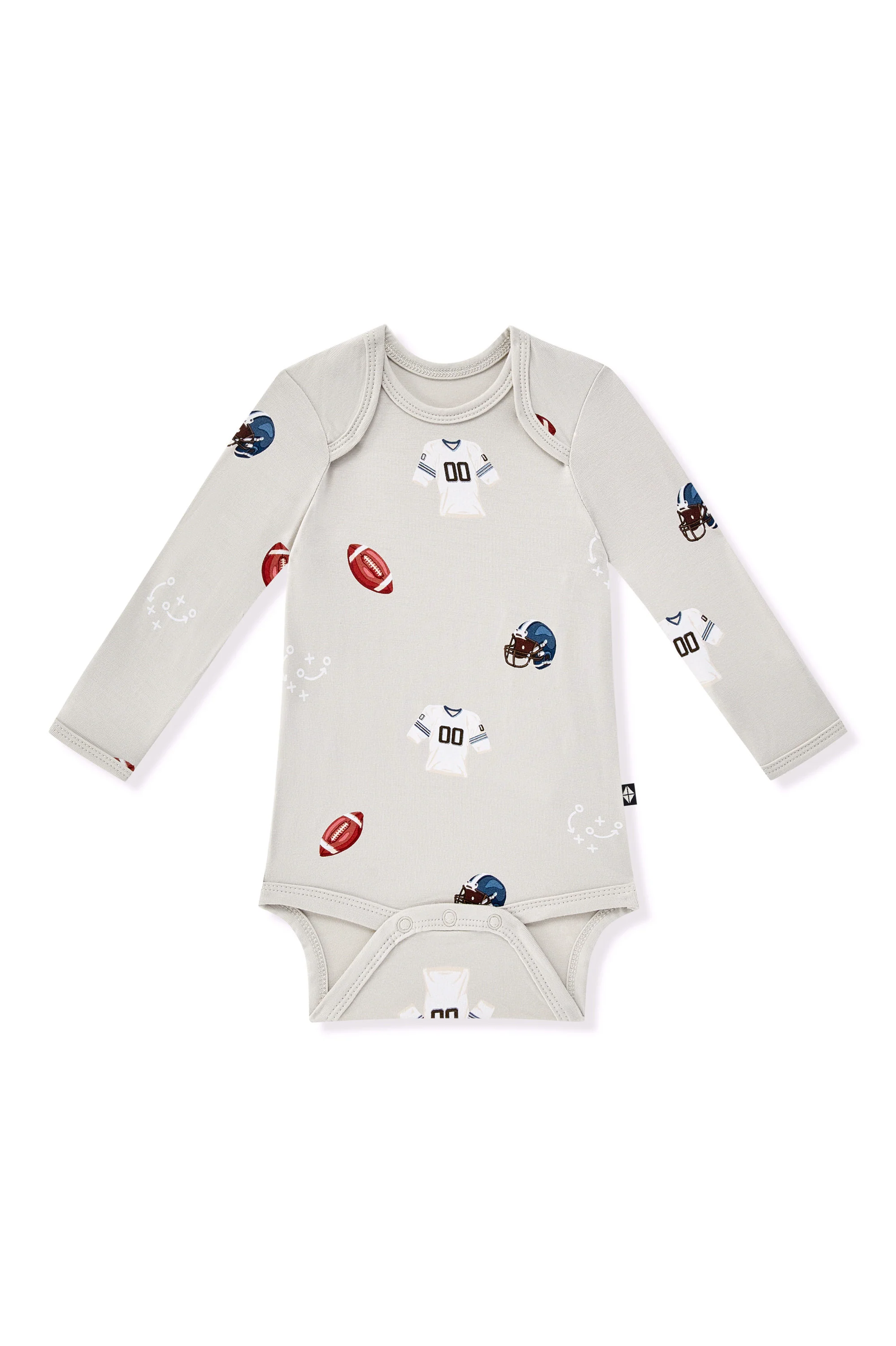 Long Sleeve Bodysuit in Vintage Football