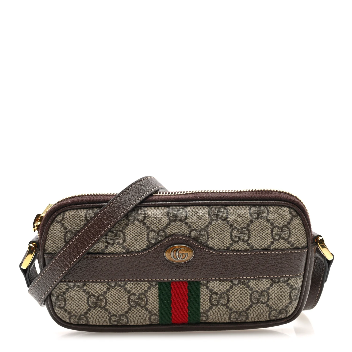GG Supreme Monogram Web Mini Ophidia GG Bag Brown