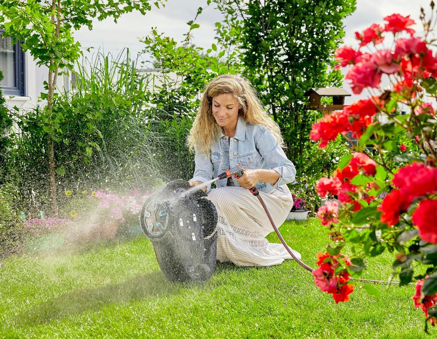 Gardena Robotmaaier SILENO minimo 500 m: intelligente grasmaaier met optimale connectiviteit, programmeerbaar met Gardena Bluetooth-app, DE-versie (15202-20)