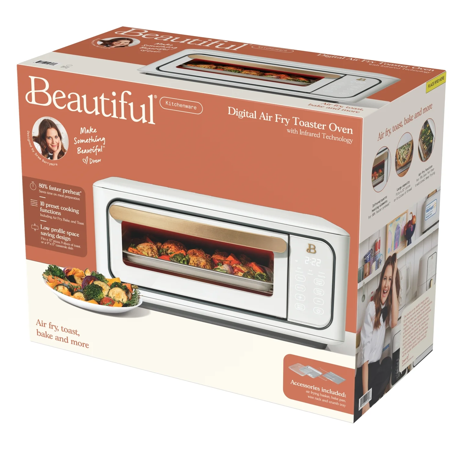 Infrared Air Fryer Toaster Oven, 9-Slice, 1800 W, White Icing by (White Icing) - Image 10